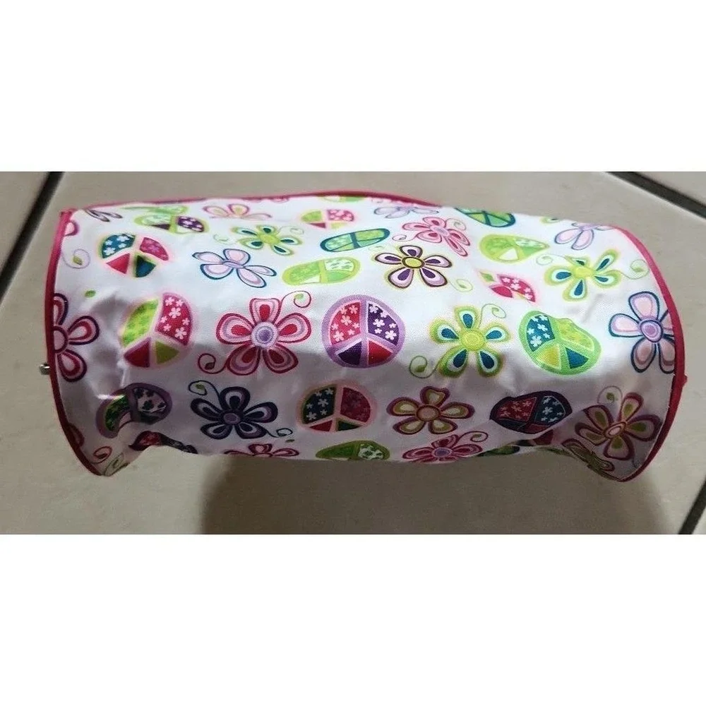 Floral/Peace Sign Makeup Bag